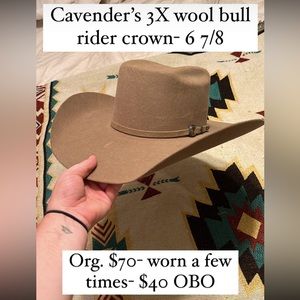 Cavender’s 3X wool cowboy hat